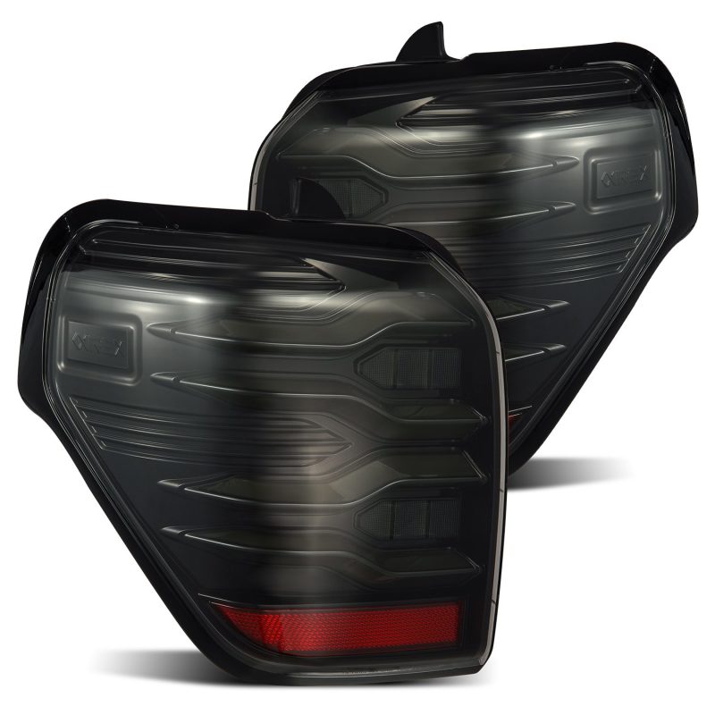 AlphaRex 10-21 Toyota 4Runner LUXX LED Taillights Alpha Blk w/Activ Light/Seq Signal - Burkken Auto Parts