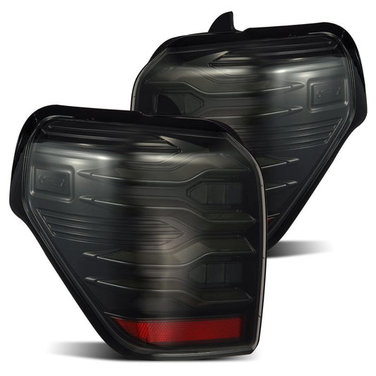 AlphaRex 10-21 Toyota 4Runner LUXX LED Taillights Alpha Blk w/Activ Light/Seq Signal - Burkken Auto Parts