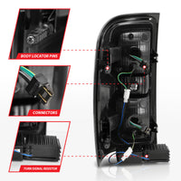 ANZO 2014-2018 Chevy Silverado 1500 LED Taillights Smoke - Burkken Auto Parts