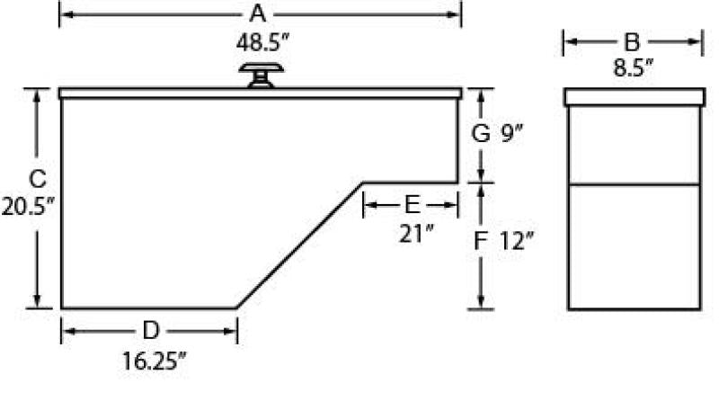 Tradesman Steel Fender Well Truck Tool Box - Black - Burkken Auto Parts