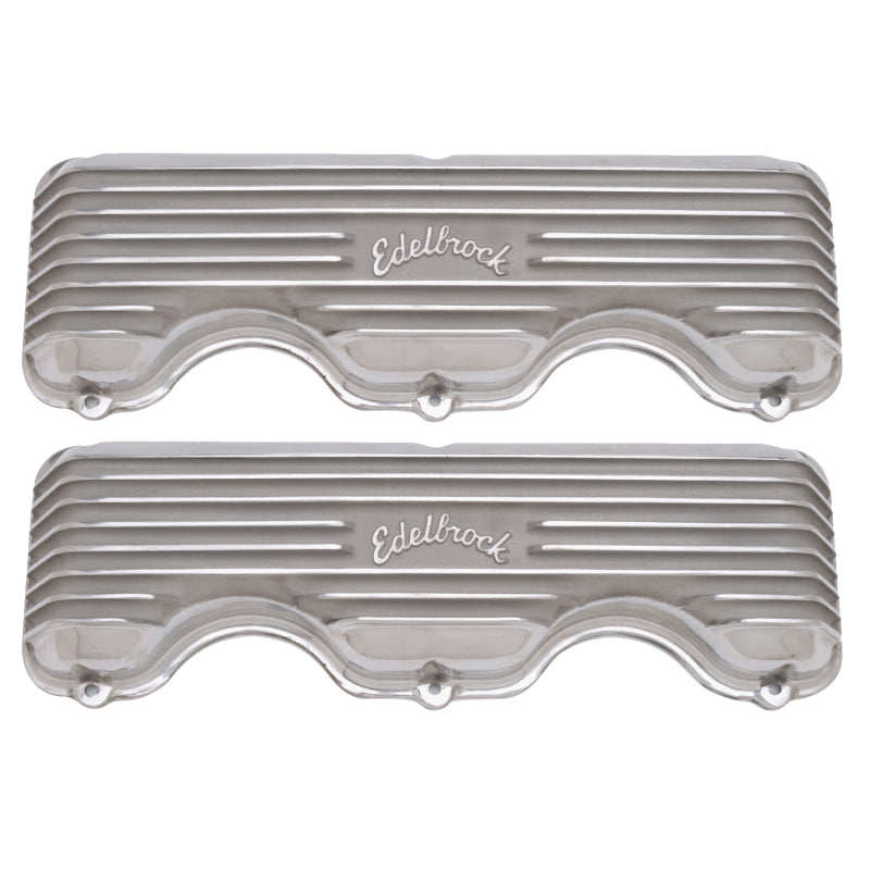 Edelbrock Valve Cover Classic Series Chevrolet W 348/409 CI V8 Polshed - Burkken Auto Parts