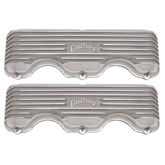 Edelbrock Valve Cover Classic Series Chevrolet W 348/409 CI V8 Polshed - Burkken Auto Parts