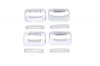 AVS 04-14 Ford F-150 (No Keypad/Passenger Keyhole) Door Handle Covers (4 Door) 8pc Set - Chrome - Burkken Auto Parts