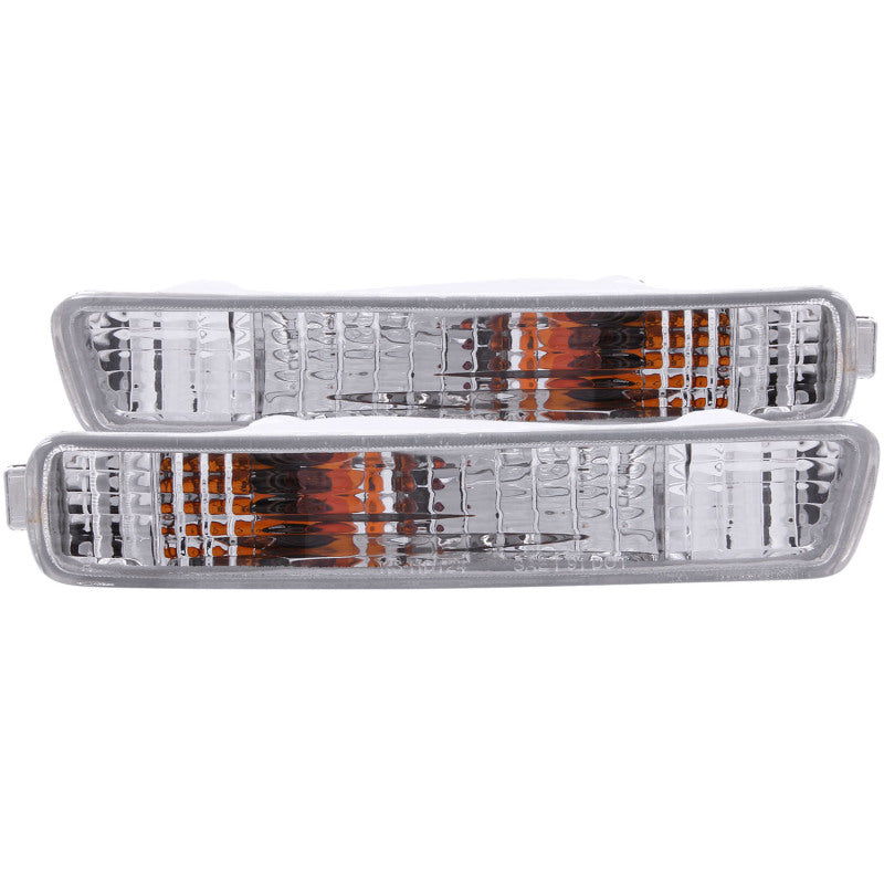 ANZO 1994-1995 Honda Accord Euro Parking Lights Chrome - Burkken Auto Parts