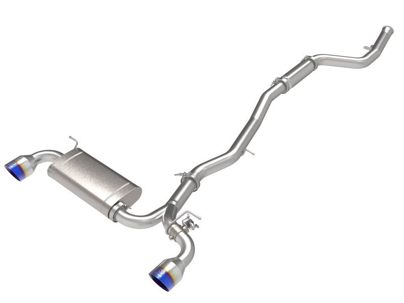 aFe POWER Takeda 2021 Toyota Supra 2.0L (t) 2.5in-3in 304 SS CB Exhaust w/ Blue Tips - Burkken Auto Parts