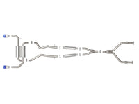 aFe 14-15 Infiniti Q50 V6 3.7L Takeda 2-1/2in 304 SS Cat-Back Exhaust System w/ Blue Flame Tips - Burkken Auto Parts