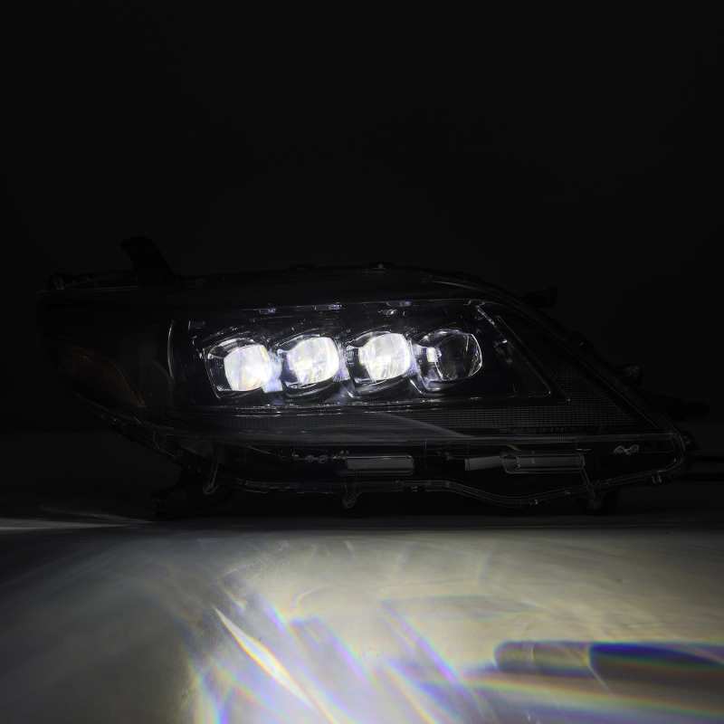 AlphaRex 11-21 Toyota Sienna LUXX LED Proj Headlights Plank Style Alpha Black w/Seq Signal/DRL - Burkken Auto Parts