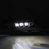 AlphaRex 11-21 Toyota Sienna LUXX LED Proj Headlights Plank Style Alpha Black w/Seq Signal/DRL - Burkken Auto Parts