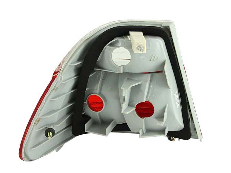 ANZO 1999-2001 BMW 3 Series E46 Taillights Red/Clear - Burkken Auto Parts