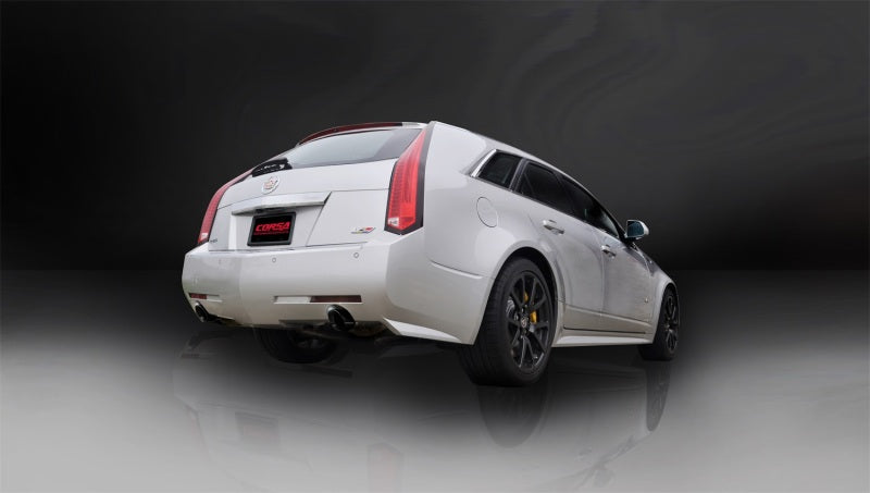 Corsa 2011-2014 Cadillac CTS Wagon V 6.2L V8 Black Sport Axle-Back Exhaust - Burkken Auto Parts