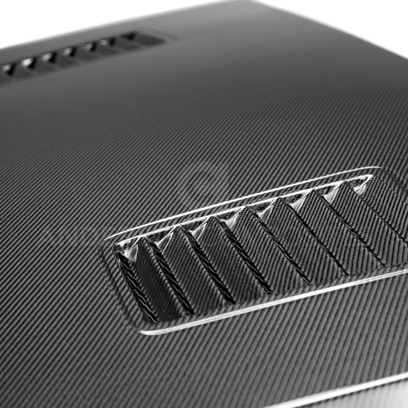 Anderson Composites 2018 Ford Mustang Super Snake Double Sided Carbon Fiber Hood - Burkken Auto Parts