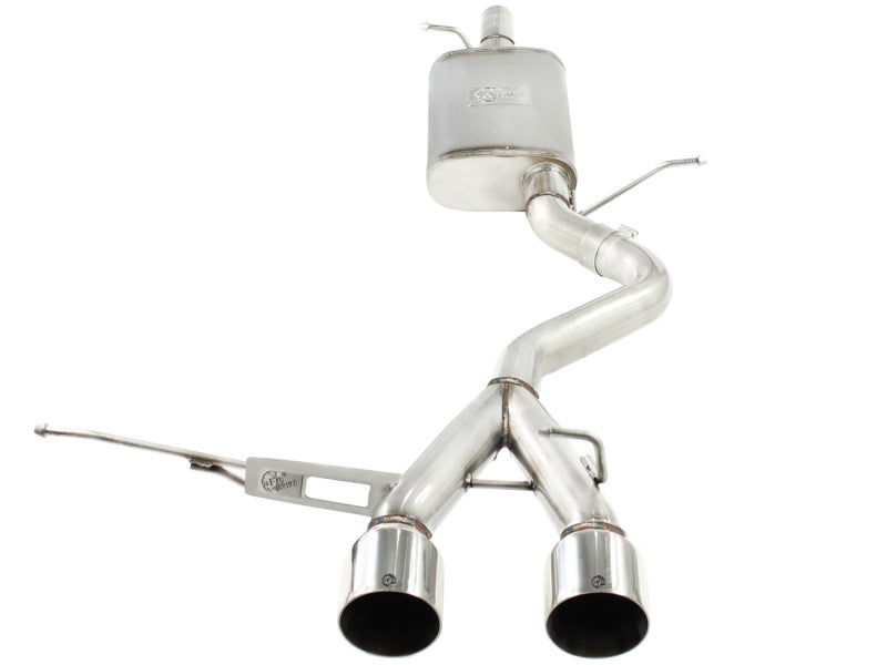 aFe MACHForce XP 2-1/2in SS-304 Cat-Back Exhausts w/ Polished Dual Tips 2008 VW Golf R32 V6-3.2L MKV - Burkken Auto Parts