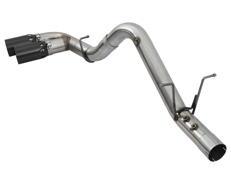 aFe Victory Series 4in 409-SS DPF-Back Exhaust w/ Dual Black Tips 2017 GM Duramax V8-6.6L(td) L5P - Burkken Auto Parts