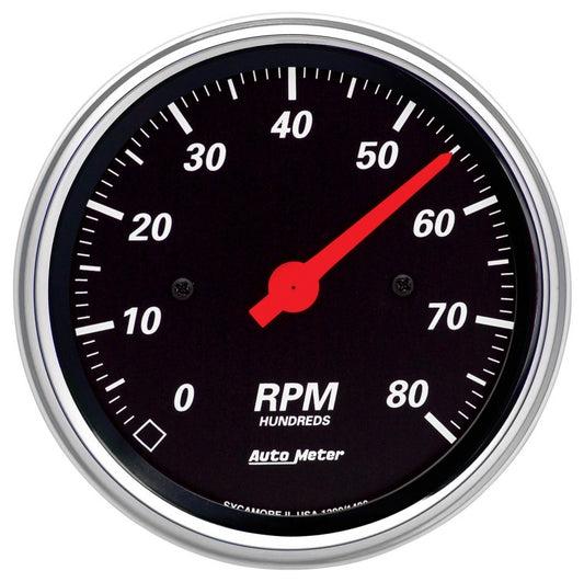 Autometer Designer Black 3-3/8in Electrical 8k RPM In-Dash Tachometer - Burkken Auto Parts