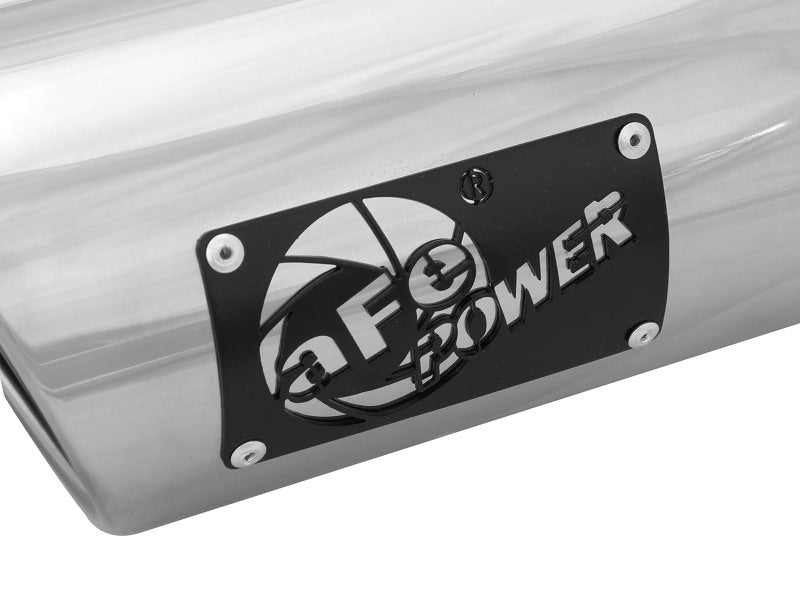 aFe MACHForce-XP 304 Stainless Steel Polished Exhaust Tip 3.5in x 4.5in Out x 12in L Clamp-On - Burkken Auto Parts