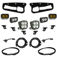 Baja Designs 21-22 Ford Bronco w/Steel Bumper S2 SAE Pro Fog Pocket Light Kit - Amber - Burkken Auto Parts
