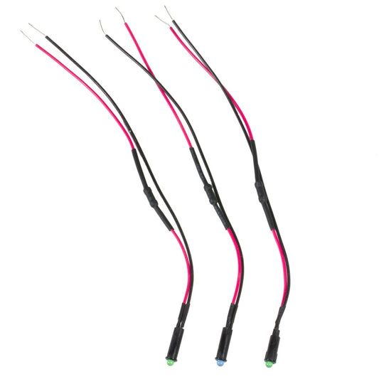 Autometer LED Indicator Light Kit 5/32in. (2 Green, 1 Blue) - Burkken Auto Parts