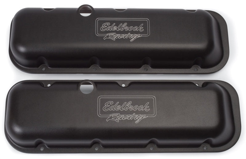 Edelbrock Valve Cover Victor Series Chevrolet 1965 and Later 396-502 V8 Low Black - Burkken Auto Parts