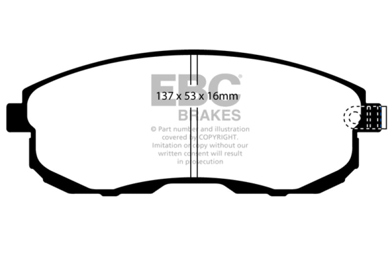 EBC 02-03 Infiniti G20 2.0 Greenstuff Front Brake Pads - Burkken Auto Parts