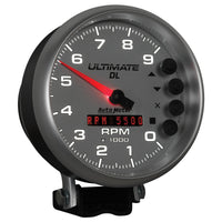 AutoMeter Gauge Tach 5in. 9K RPM Pedestal Datalogging Ultimate Dl Playback Silver - Burkken Auto Parts