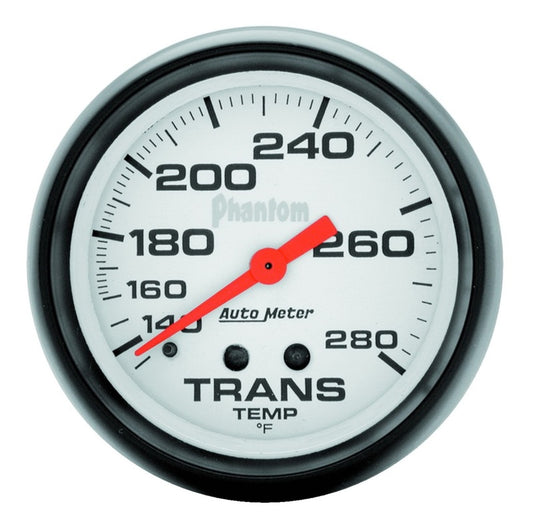AutoMeter Gauge Transmission Temp 2-5/8in. 140-280 Deg. F Mechanical Phantom - Burkken Auto Parts