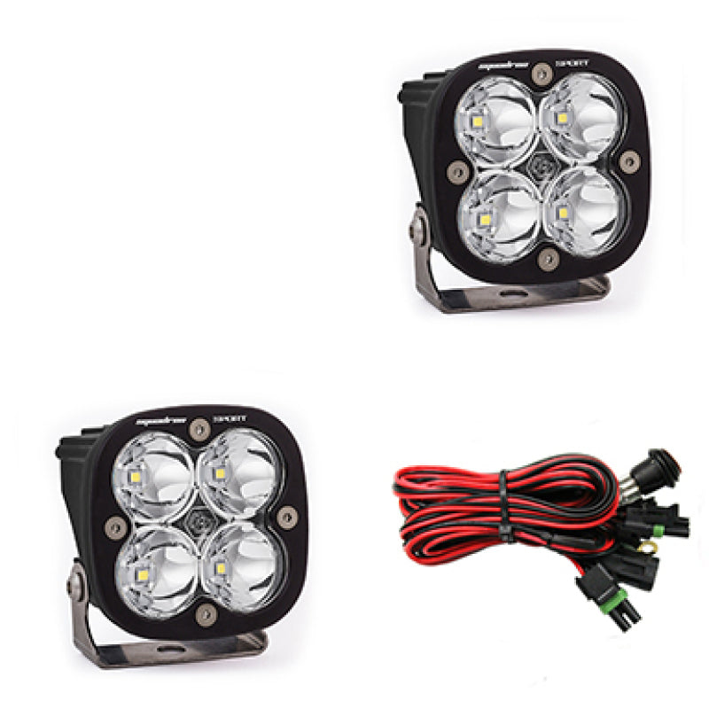 Baja Designs Squadron Sport Spot LED Light Pods - Clear - Burkken Auto Parts
