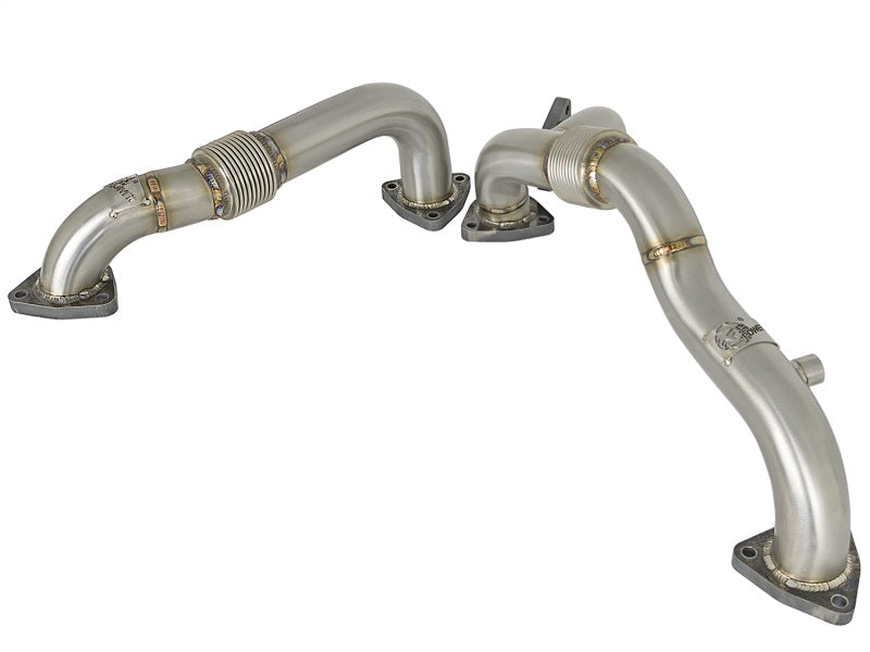 aFe Twisted Steel Header Up-Pipe 08-10 Ford Diesel Trucks V8-6.4L (td) - Burkken Auto Parts