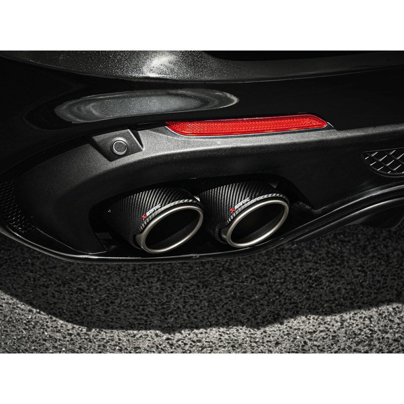 Akrapovic 2017+ Alfa Romeo Stelvio Quadrifoglio Slip-On Line (Titanium) w/Titanium/Carbon Fiber Tips - Burkken Auto Parts