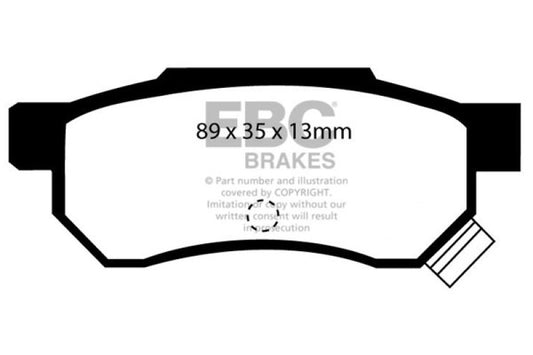 EBC 92-94 Acura Integra 1.7 Vtec Greenstuff Rear Brake Pads - Burkken Auto Parts