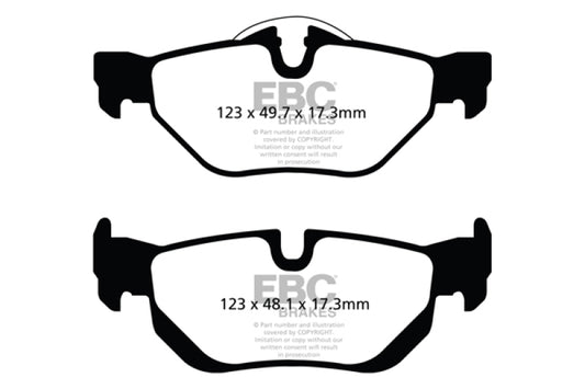 EBC 13+ BMW X1 2.0 Turbo (28i) Greenstuff Rear Brake Pads - Burkken Auto Parts