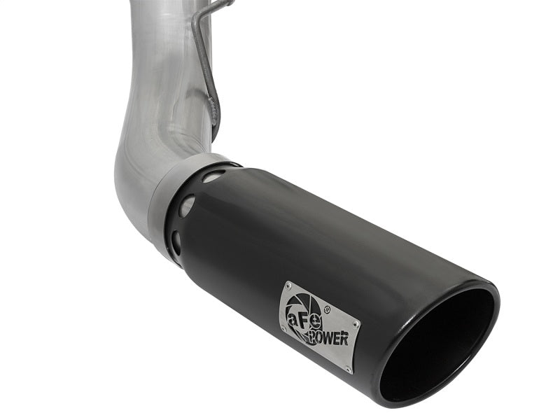 aFe ATLAS 5in DPF-Back Alum Steel Exhaust System w/Black Tip 2017 Ford Diesel Trucks V8-6.7L (td) - Burkken Auto Parts