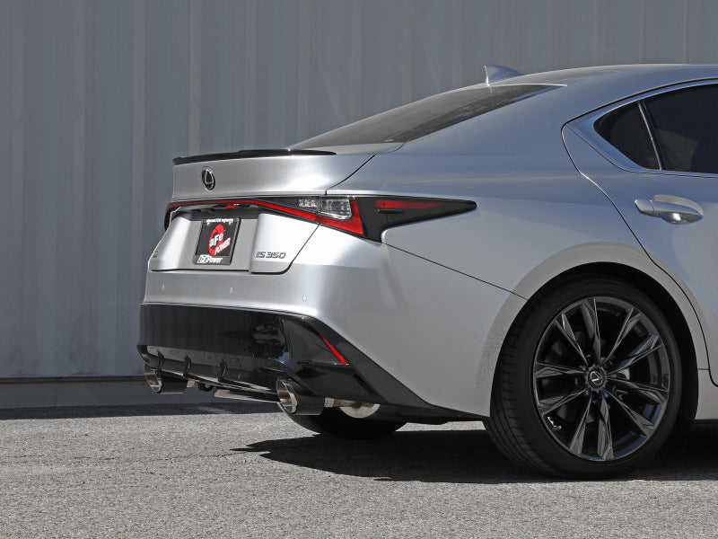 aFe Lexus IS350 14-22 V6-3.5L Takeda Axle-Back Exhaust System- Carbon Fiber Tip - Burkken Auto Parts