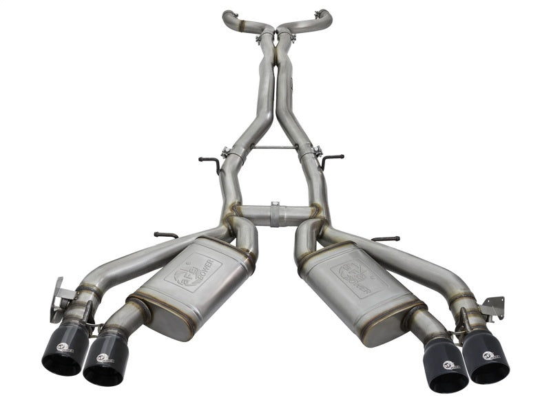 aFe MACHForce XP 3in 304 SS Cat-Back Dual Exhaust w/ Black Tips 16-17 Chevy Camaro SS V8-6.2L - Burkken Auto Parts