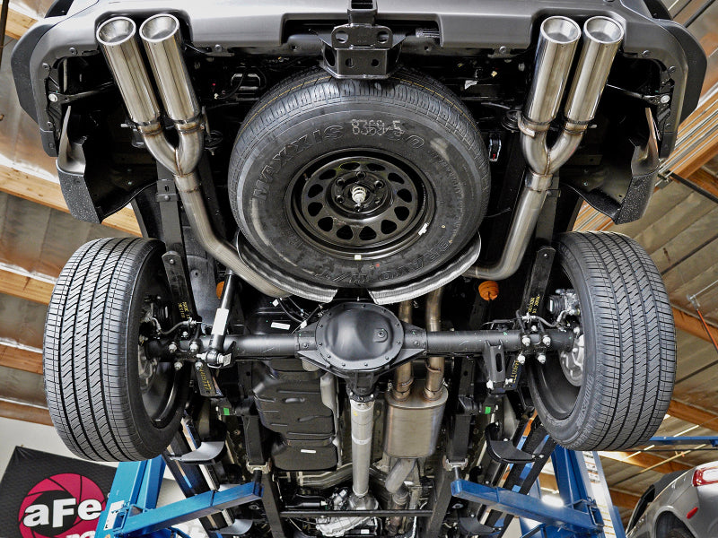 aFe Vulcan Series 4-3in 304SS Exhaust Cat-Back w/ Pol Tips 2019 GM Silverado/Sierra 1500 V8-6.2L - Burkken Auto Parts