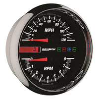 Autometer Pro-Cycle Gauge Tach/Speedo 4 1/2in 8K Rpm/120 Mph Black - Burkken Auto Parts
