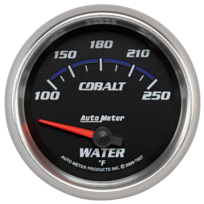 Autometer Cobalt 66mm 100-250 Degree F Electric Water Temperature Gauge - Burkken Auto Parts