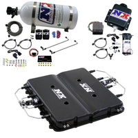 Nitrous Express Nitrous & Water Injection Kit w/Billet LT4 Supercharger Lid w/15lb Bottle - Burkken Auto Parts