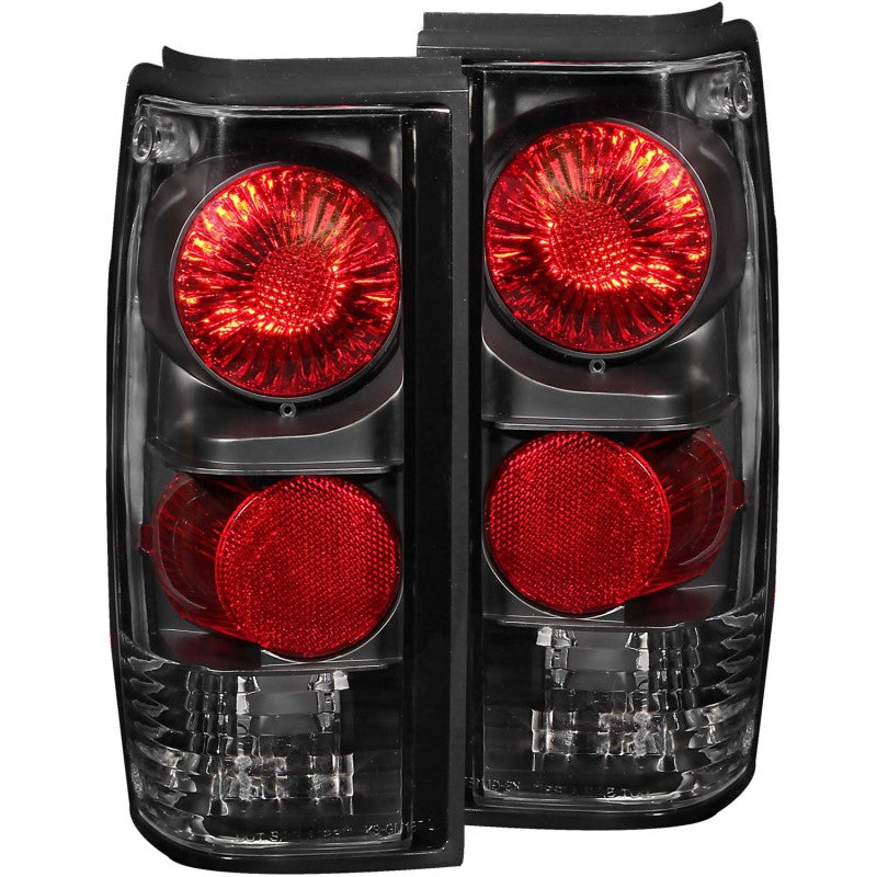 ANZO 1982-1994 Chevrolet S-10 Taillights Black - Burkken Auto Parts