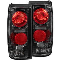 ANZO 1982-1994 Chevrolet S-10 Taillights Black - Burkken Auto Parts