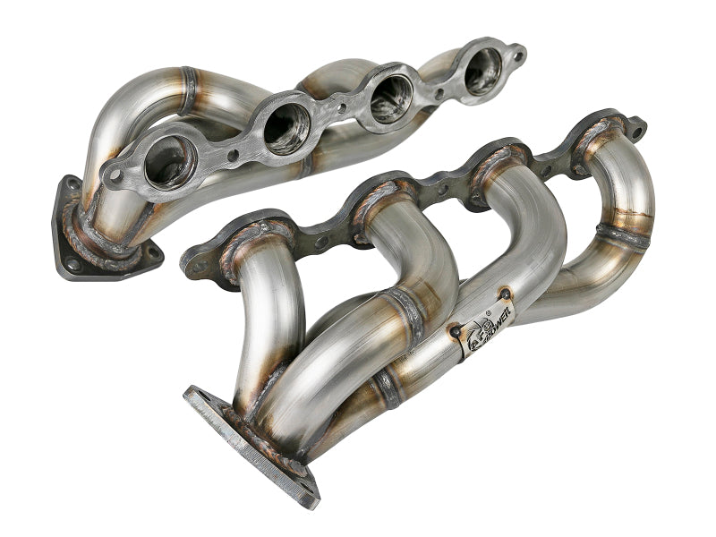 aFe Twisted Steel 1-3/4in 304SS Shorty Headers 2019 GM Silverado / Sierra 1500 V8-5.3L/6.2L - Burkken Auto Parts