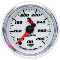 Autometer C2 52mm 140 - 280 Deg. F Electronic Oil Temp Gauge - Burkken Auto Parts