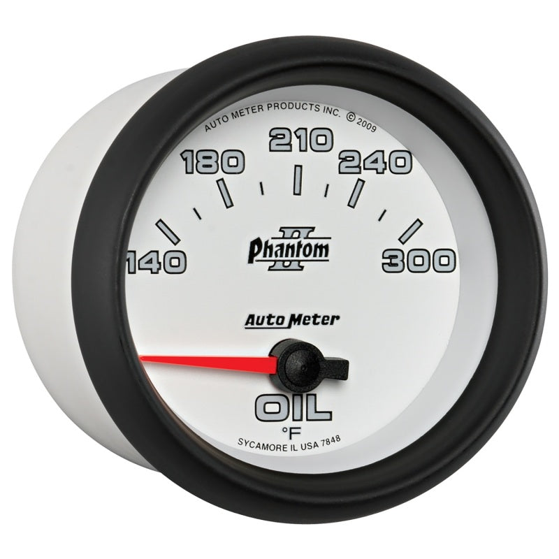 Autometer Phantom II 2 5/8in 140-300 Degree F Short Sweep Electronic Oil Temperature Gauge - Burkken Auto Parts