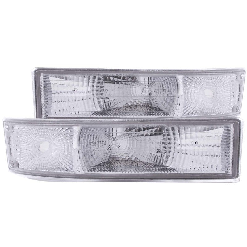 ANZO 1995-2005 Chevrolet Astro Van Euro Parking Lights Chrome - Burkken Auto Parts