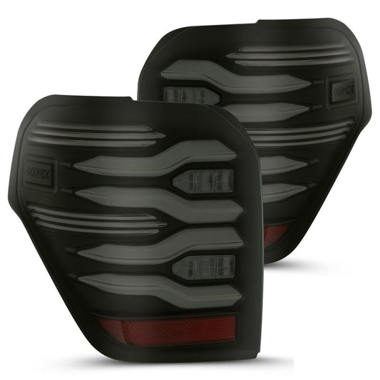 AlphaRex 10-21 Toyota 4Runner LUXX LED Taillights Blk w/Activ Light/Seq Signal - Burkken Auto Parts