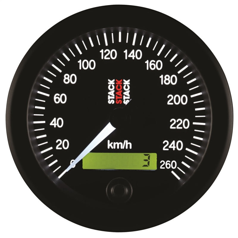 Autometer Stack 88mm 0-260 KM/H Electronic Speedometer - Black - Burkken Auto Parts