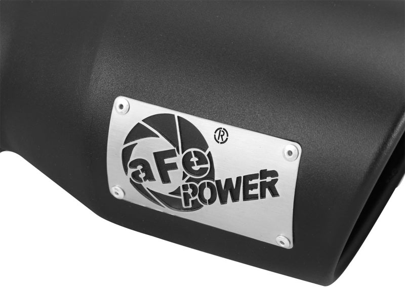 aFe Power Gas Exhaust Tip Black- 3 in In x 4.5 out X 9 in Long Bolt On (Black) - Burkken Auto Parts