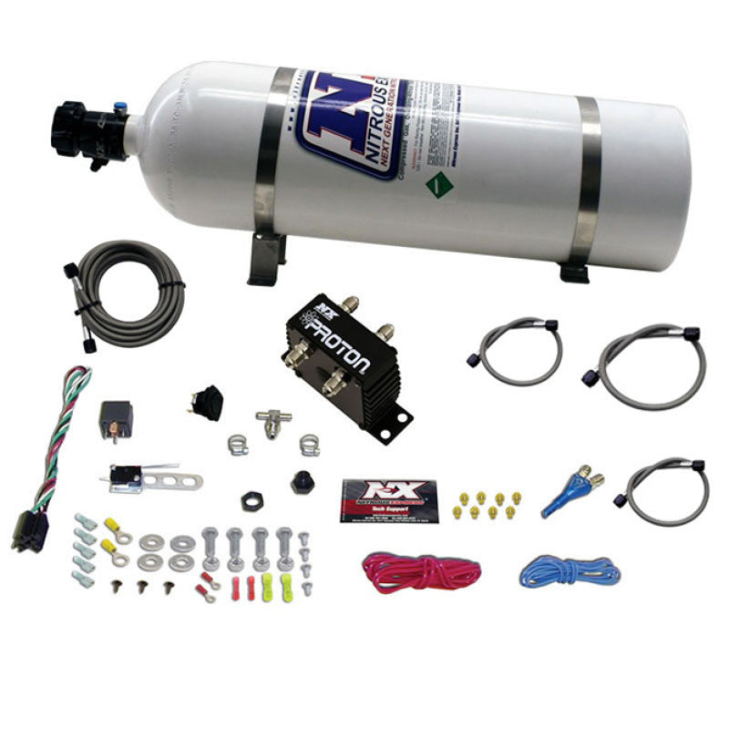 Nitrous Express Proton Plus Nitrous Kit w/15lb Bottle - Burkken Auto Parts