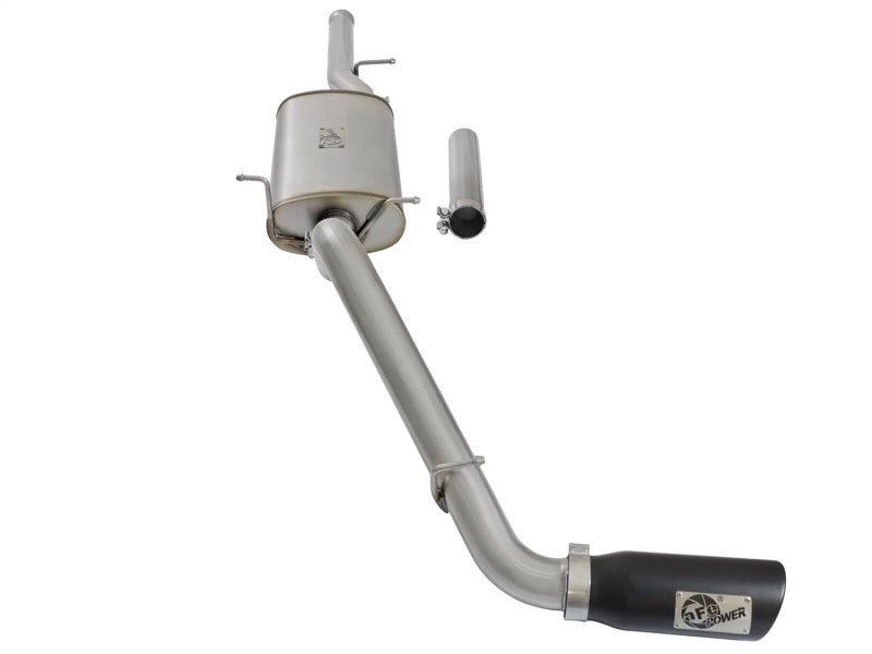 aFe MACHForce XP Exhausts Cat-Back Black Tip 09-17 GM Silverado 1500 4.3/5.3L RegCab SB/LB - Burkken Auto Parts