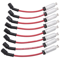 Edelbrock Spark Plug Wire Set LS Truck w/ Metal Sleeves 99-15 50 Ohm Resistance Red Wire (Set of 8) - Burkken Auto Parts