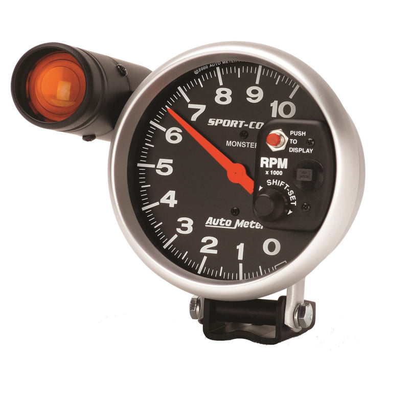 Autometer Sport-Comp 5 inch 10K RPM Shift Light Tach - Burkken Auto Parts